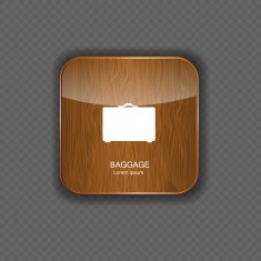 Baggage wood application icons N2