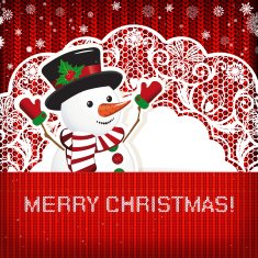 Merry Christmas Snowman N5