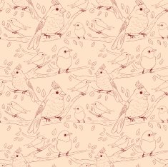 Seamless pattern with birds N12