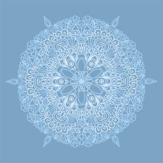 Circle pattern with lacy snowflake N2
