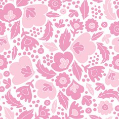 Soft pink floral silhouettes seamless pattern background