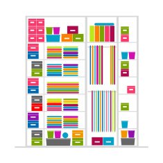 Wardrobe inside illustration for your design N9