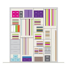 Wardrobe inside illustration for your design N10