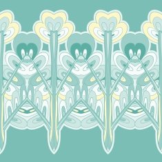 Vector horizontal seamless pattern background ornament N3