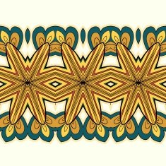 Vector horizontal seamless pattern background ornament N5