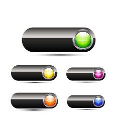 Glossy vector buttons