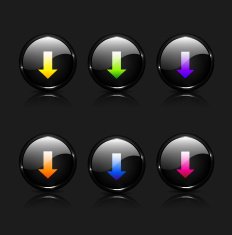 Vector glossy arrow buttons