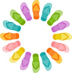 Colorful flip flops N3