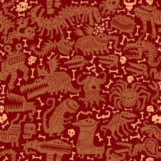 Monster seamless pattern N2