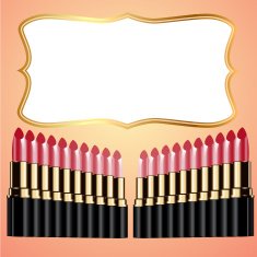 set of lipstick and background
