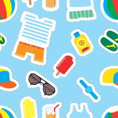 happy summer fashion pattern