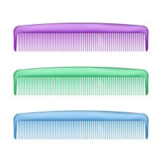 Colorful Combs on white