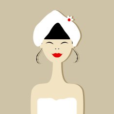Pretty woman portrait spa salon N2