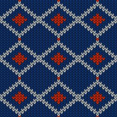 Seamless knitted background Geometrical ornament