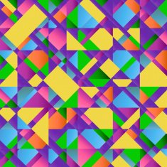 Colorful Abstract Retro Triangular Pattern Poster