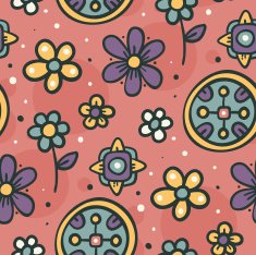 beautiful seamless background with floral elements N2