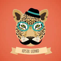 Animal hipster portrait N8