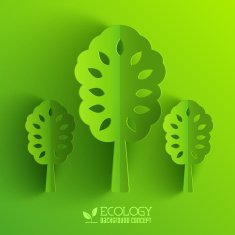 Green eco neture tree vector illustration background concept
