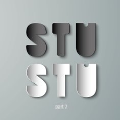 Vector Paper Graphic Alphabet white and black STU