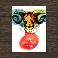 Happy New Year and Merry Christmas card N7