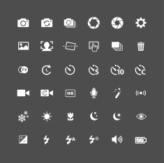 camera icon set vector eps10 N3