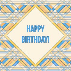 Greeting card with triangles tessellation
