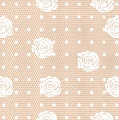 Floral dotted late pattern with roses vector illustration N2