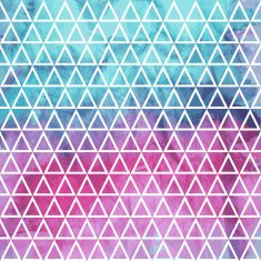 Vector Seamless Geometric Pattern on watercolor winter background N2