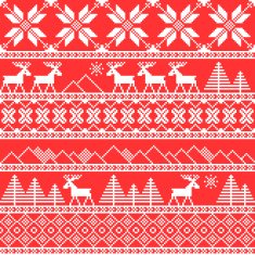 Traditional christmas knitted ornamental pattern N4