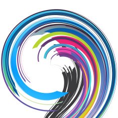 abstract colorful ring shape background