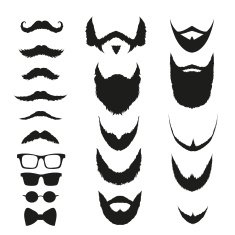 Set of fashion silhouette hipster style vector illustration N4