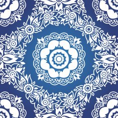 Contrasting seamless pattern with large flowers N4