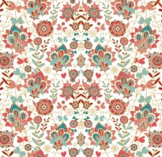 Seamless floral vector pattern N14