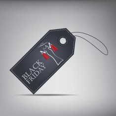 Black Friday sales shopping price tag Eps10 vector illustration N2