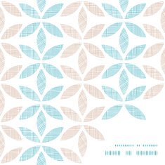 Vector abstract textile leaves stripes frame corner pattern background