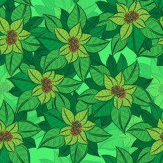 Vector Christmas Star Flower vintage seamless background N3