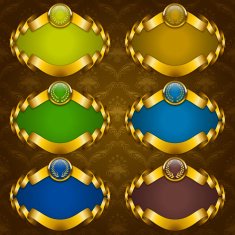 Set of ornate vector frames N6