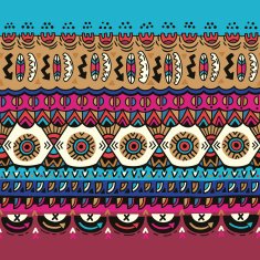 Abstract hand drawn ethnic pattern N2