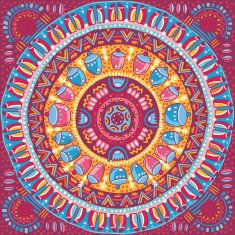 Hand drawn abstract tribal background