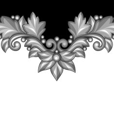 Background with baroque ornamental floral silver elements N4