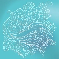 Blue sea ornament N2