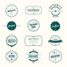 Retro vintage labels set