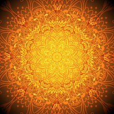 Ethnic fire light floral background