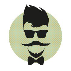 Male face silhouette vector illustration