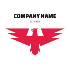 Eagle abstract sign in Cclassic graphic style for business company