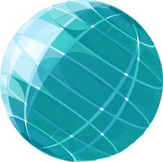 abstract vector blue ball technology shape