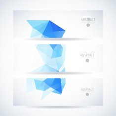 Abstract vector mosaic banners N128