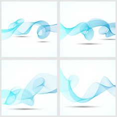 Set of abstract wave background