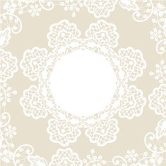 white lace on beige background N2