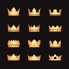 gold vector crowns